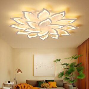 IRALAN-Luz LED de techo con brillo regulable, accesorios de iluminación tipo art deco, artículo con control por aplicación de teléfono, tono frío y cálido