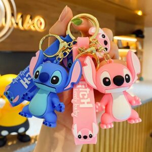 LLavero de dibujos animados de Disney para niños, colgante de dibujos animados de Mickey Mouse, Minnie, Lilo & Stitch, adorno de muñeca linda, juguetes para regalos, nuevo