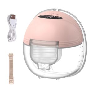 Extractor de leche eléctrico portátil, dispositivo portátil para amamantar, manos libres, 3 modos, 12 de succión, bajo ruido, con brida de silicona de 24mm