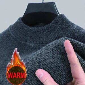 Suéter de cachemira de visón puro para hombre, jerseys de cuello redondo de punto, talla grande, Tops de manga larga, 4XL, 100%
