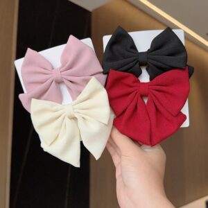 Lazos para el pelo de cinta de grogrén para niña, pinzas para el pelo de Boutique de Color sólido, accesorios para el cabello para niña, regalo, 2 unidades por lote