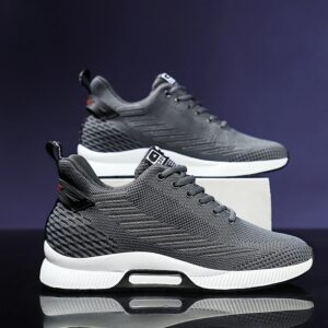 Zapatillas deportivas de malla transpirable para hombre, calzado con plantillas para aumentar la altura, 8CM, novedad
