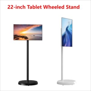 Soporte con ruedas para tableta táctil Android, pantalla IPS de paisaje y retrato con memoria de 6G + 128G, cuidado ocular, Batería grande, 22 pulgadas