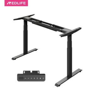 Redlife-Marco de escritorio eléctrico de pie, Base ajustable en altura, Motor Dual con controlador de memoria para el hogar y la Oficina