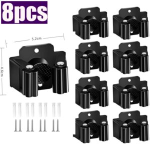 Soporte para mopa montado en la pared, 1/8 piezas, organizador para fregona, estante para cepillo, escoba, colgador impermeable, estante organizador para baño, accesorios