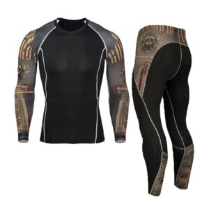 Conjunto de ropa interior térmica para hombre, traje deportivo de compresión, ropa interior térmica de secado rápido, Calzoncillos largos, novedad