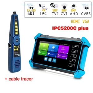 Monitor de prueba CCTV multifunción, dispositivo analógico, IPC5200/ IPC5200C PLUS, 5,4 pulgadas, HD coaxial, 8MP, IP, CVI, TVI, AHD, SDI