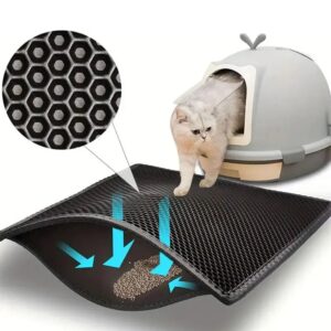 Esterilla impermeable de doble capa para gatos, caja de arena para mascotas, almohadilla limpia, productos para gatos, accesorios
