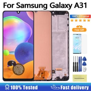 Pantalla LCD Super AMOLED de 6,4 pulgadas para móvil, montaje de digitalizador táctil para SAMSUNG GALAXY A31, A315, SM-A315F, A315F/DS, A315G