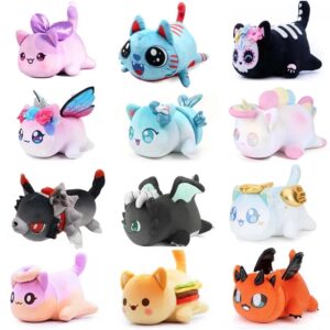 Aphmau Meows-muñeco de peluche de gato, muñeco de peluche suave, Donut, Plushes, comida de hamburguesa con queso, francés, Kawaii, regalos de navidad