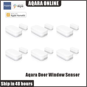 Aqara-Sensor de puerta y ventana Zigbee, conexión inalámbrica, Mini Sensor de puerta inteligente, seguridad, funciona con La aplicación Mi Home para Android e IOS