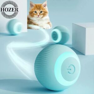 Bola interactiva para gatos, juguete inteligente para gatos, BOLA MÁGICA giratoria automática para interiores, accesorios de juego para gatos