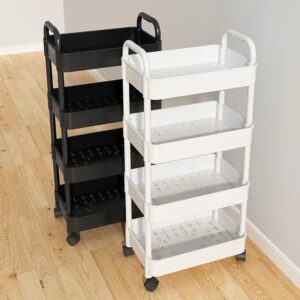 Estante de almacenamiento de varios niveles para baño, carrito móvil para cocina, dormitorio, aperitivos, Baño