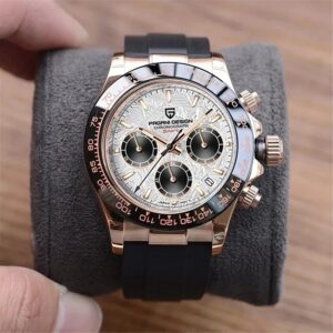 PAGANI DESIGN-reloj analógico de acero inoxidable para hombre, nuevo accesorio de pulsera de cuarzo resistente al agua con cronógrafo, complemento Masculino de marca de lujo con diseño Retro de zafiro, 40mm, V2