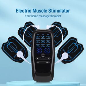 Electroestimulador muscular Tens, máquina masajeadora, parche de baja frecuencia Dual, tratamiento de relajación, 9 modos, masajeador corporal