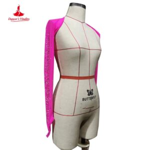 Traje de danza del vientre para mujer adulta, Top de lentejuelas de temperamento, Falda corta, ropa de práctica, camisa Sexy, conjunto de ropa de rendimiento