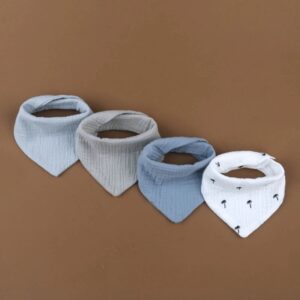 4 unids/pack babero infantil babero estampado paños para eructar para bebé toalla Saliva algodón G99C