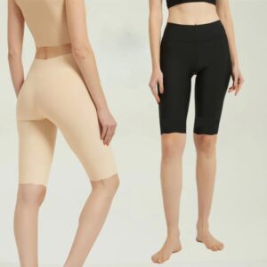 Pantalones cortos de seguridad de cintura alta sin costuras para mujer, bóxer de talla grande para debajo de la falda, bragas antirozaduras para el muslo, ropa interior