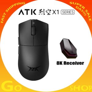 Atk-ratón inalámbrico Blazing Sky X1, doble 8k, modo Dual, Paw3950, Sensor, Liekong, ligero, baja latencia, Smartspeed, Pc