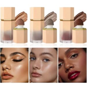 Barra de contorno líquida, Resaltadores de acabado mate Natural, sombra, varita de contorno impermeable, Forma de cara en V, pluma de contorno, maquillaje facial