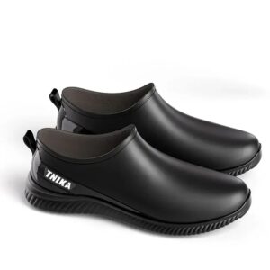 Botas cortas de goma antideslizantes para hombre, zapatos de goma resistentes al desgaste para el trabajo de chef, para primavera y otoño, a la moda, para las cuatro estaciones
