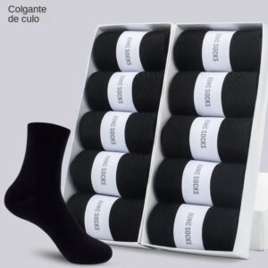 HSS-Calcetines de algodón para hombre, calcetín negro, negocios, transpirables, talla grande (6,5-14), para verano