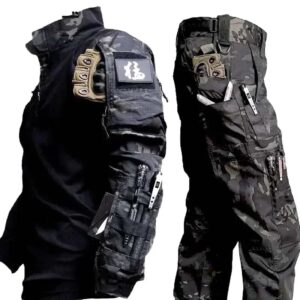 Traje de caza táctico para entrenamiento al aire libre, conjunto de camuflaje transpirable duradero, camisas de combate impermeables de secado rápido a prueba de viento, nuevo