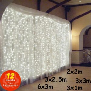 Guirnalda de luces LED de 3x1/3x3/2x2m, guirnalda de luces de hadas navideñas para exteriores, hogar, boda/fiesta/cortina/Decoración de jardín