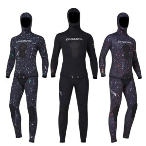 Traje de neopreno CR de 3MM/5MM/7MM para hombre, traje de buceo libre de celda abierta, traje completo de camuflaje, traje de buceo para hombre, natación, pesca submarina