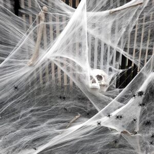 Telaraña Artificial para decoración de Halloween, telaraña elástica para Bar, accesorios de escena de Casa Encantada