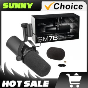 SUNNY SM7B micrófono dinámico cardioide, estudio seleccionable, respuesta de frecuencia, grabación en vivo, Podcasting