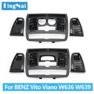 Rejilla de ventilación de CA de coche, Panel de cubierta de salida de aire Central izquierda y derecha para Mercedes Benz Vito Viano W636 W639 2004-2015