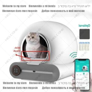 Tonepie-caja de arena inteligente automática para gatos, bandeja de arena para mascotas, desodorizador iónico, Control por aplicación, 65L