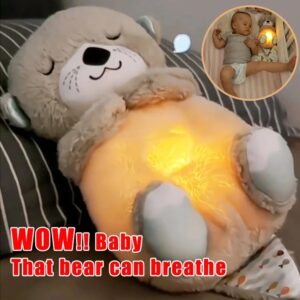 Muñeco de peluche calmante para bebé, Juguete musical relajante, compañero de dormir, juguete con sonido y luz, regalo