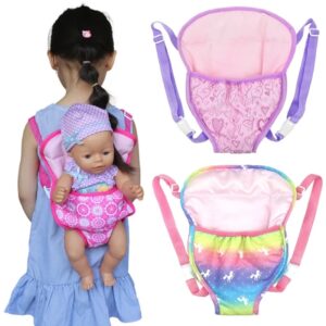 Mochila para muñecas de 43cm, Mini bolsa de transporte, traje de bebé nacido, adecuado para muñecas de 18 pulgadas, regalo de cumpleaños de Niña Americana