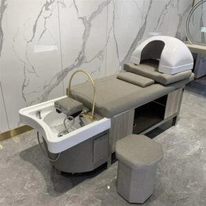 Cama de champú japonesa para lavado de cabello, masaje de estilista, cabeza de circulación de agua, fregadero de terapia, Silla de peluquería, equipo de salón MQ50SC