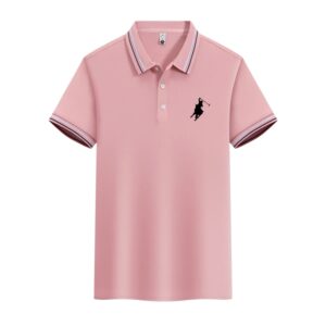 Polo de manga corta con solapa para mujer, camiseta informal acanalada, transpirable, alta calidad, ropa holgada