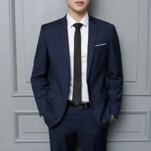 Traje occidental de estilo coreano para hombre, chaqueta informal, Top ajustado, chaqueta profesional para jóvenes, chaleco, pantalones, accesorios para zapatos