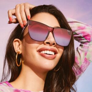Quay-gafas de sol con diseño de ojo de gato para mujer, lentes de sol femeninos a la moda, estilo Vintage, con espejo, UV400