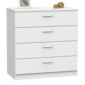 Comoda 4 cajones Teb habitacion Juvenil Dormitorio Infantil Matrimonio Blanco Estilo Moderno 78x74x40 cm