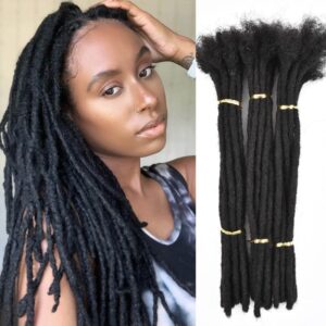 Dreadlocks-extensiones de cabello humano brasileño Remy, mechones trenzados de ganchillo, 0,4, 0,6 cm, venta al por mayor
