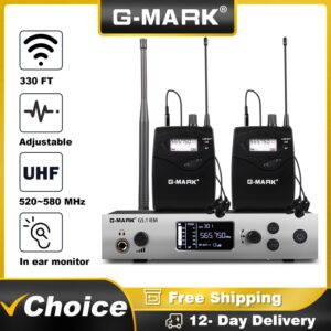 Monitor de oído G-MARK G5.1IEM, un solo canal, UHF, inalámbrico, retorno de escenario con auriculares internos, cuerpo de Metal para estudio de grabación de banda