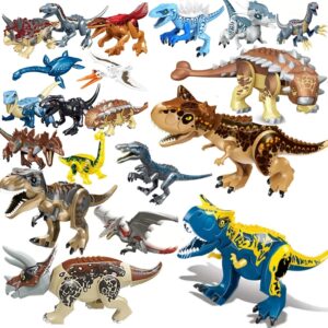 Bloques de construcción de Jurassic World 3 para niños, bloques de construcción de dinosaurios, tiranosaurio Indominus i-rex, juguete de ensamblaje