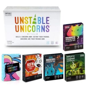 Tablero de unicornios inestables, versión básica de expansión para fiesta familiar en inglés, juegos de mesa clásicos
