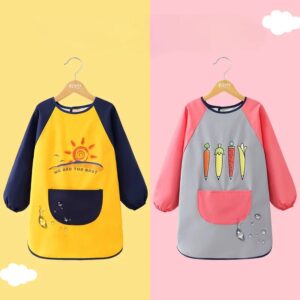 Ropa de dibujo impermeable para niños, cubierta de jardín de infantes, babero de comedor, vestidor inverso impermeable, delantales para niños y niñas