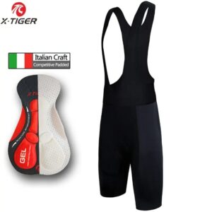 X-TIGER de ciclismo para hombre, pantalones cortos con almohadilla de Gel 5D para triatlón, LICRA profesional, transpirables