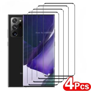 Vidrio templado curvo para Samsung Galaxy, Protector de pantalla de vidrio para S24, S23, S22 Ultra Plus, S21, S20, S10 Plus, Note 20, 10, S8, S9, 4 unidades