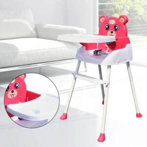 Trona azul/verde/rosa para bebé, silla de comedor para niños, mesa y silla de alimentación para bebé
