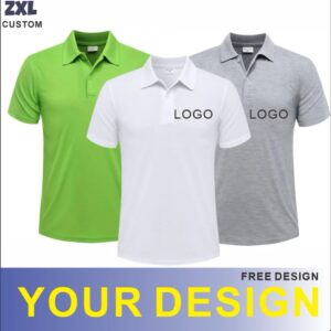 Polo transpirable informal para hombre y mujer, camiseta de manga corta con logotipo de la empresa, estampado personalizado, bordado, diseño personalizado, Verano