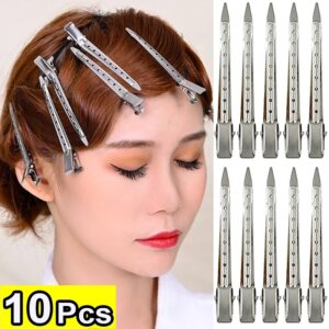 Pinzas de Metal para secar el cabello, pinzas de horquilla de salón profesional, esponjosas, herramientas de bricolaje, accesorios para el cabello